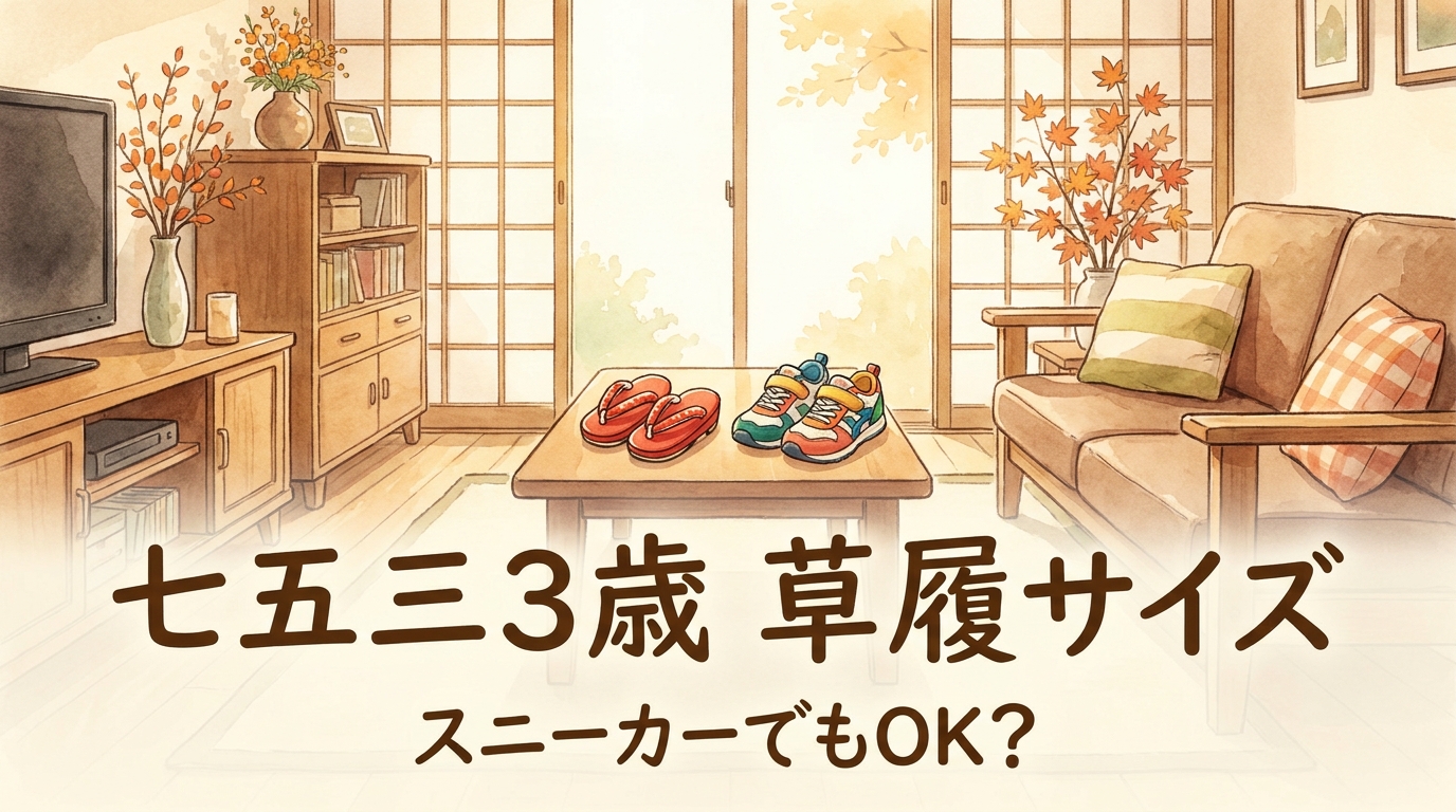 七五三 3歳 草履サイズ　スニーカーでもOK？